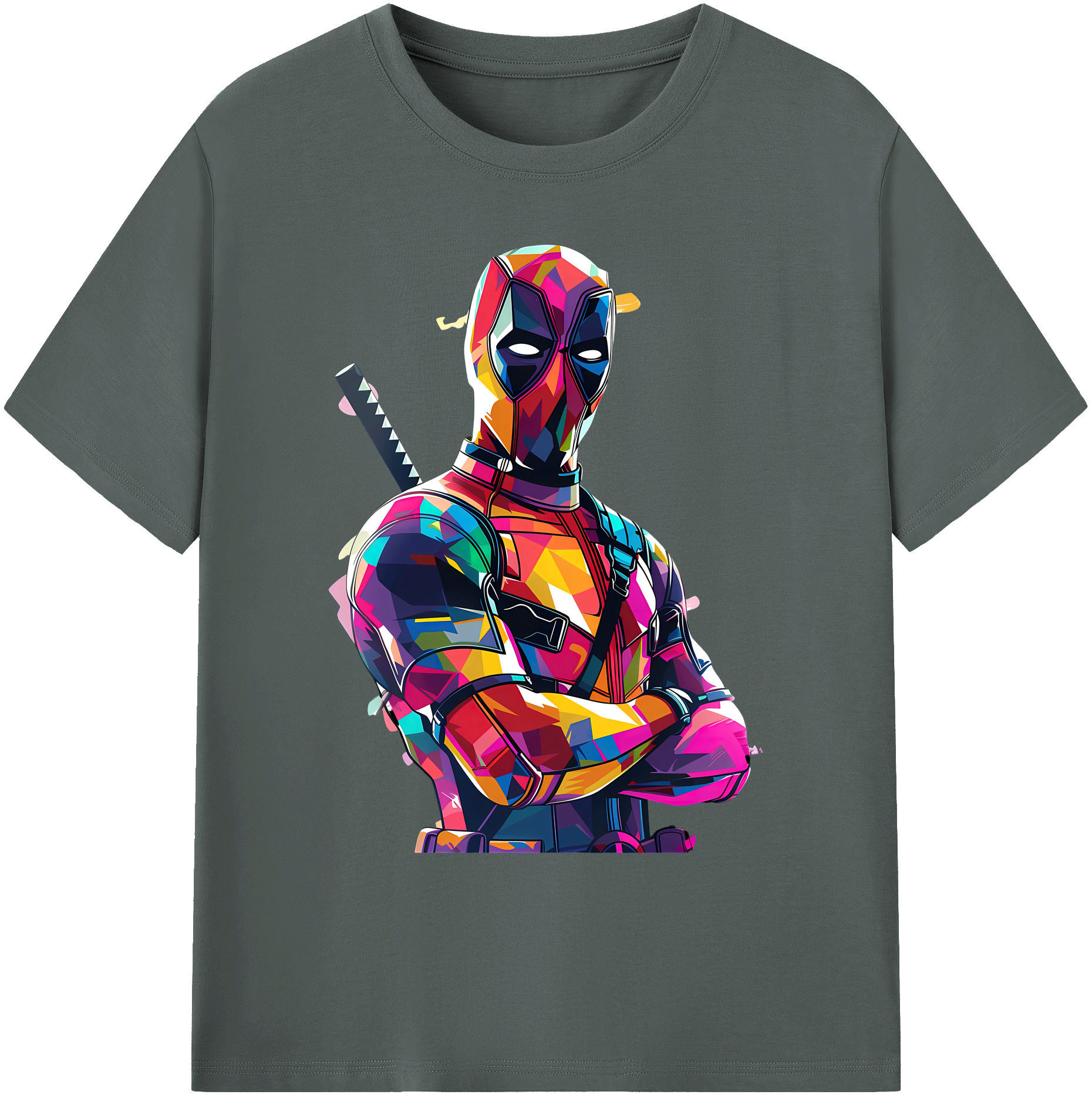 （画像用） Deadpool デッドプール 綿100％ メンズ半袖Tシャツ｜肌触りやわらか＆通気性